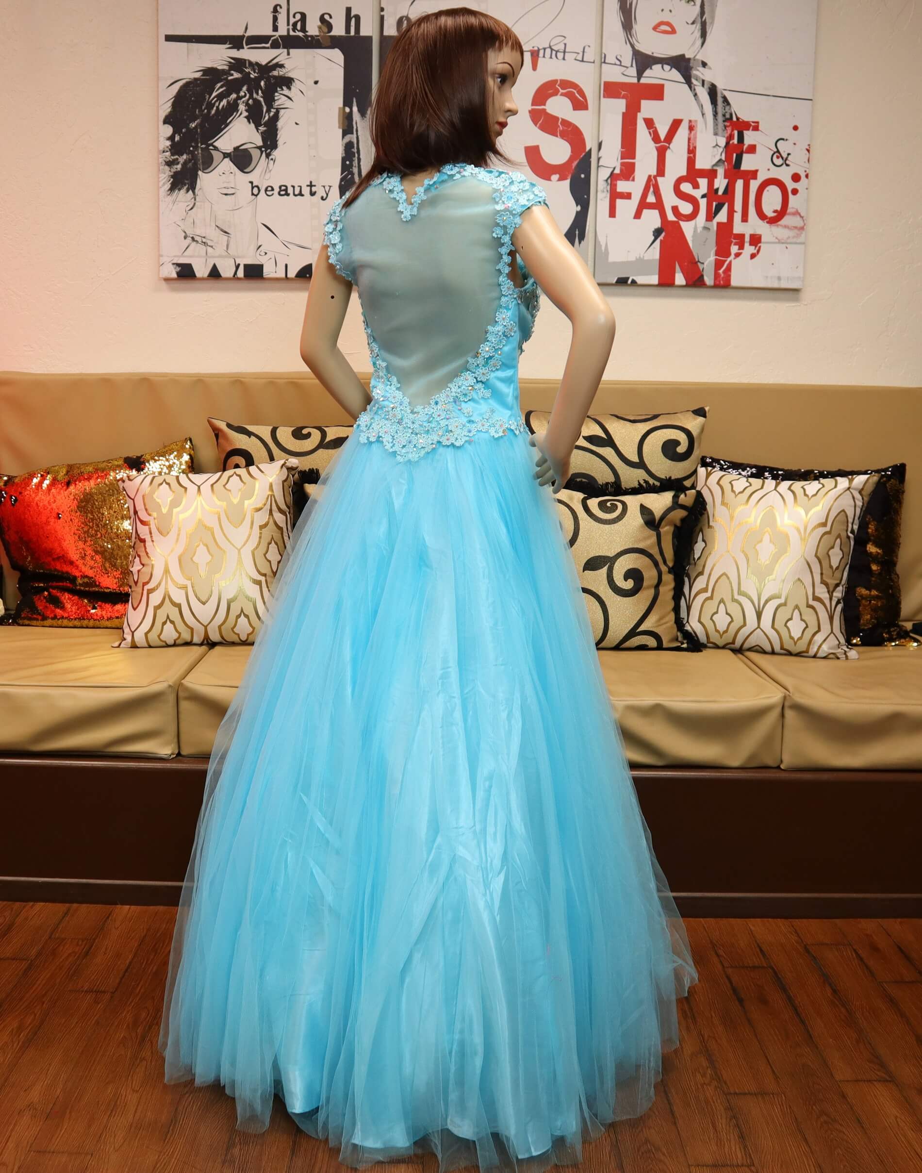 Cinderella Divine Size 6 Blue Ball Gown on Queenly