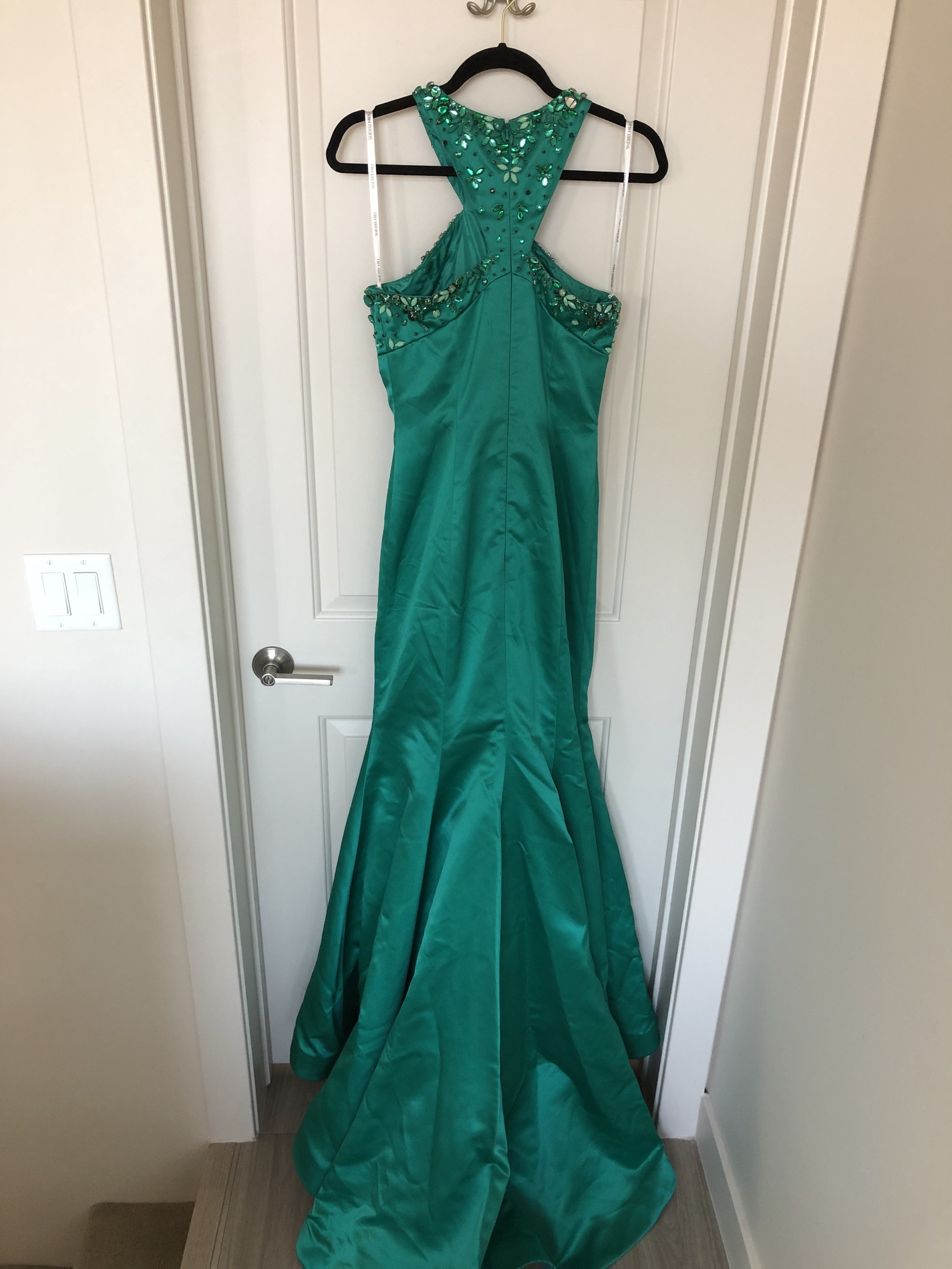 Sherri Hill Green Size 4 Tall Height Mermaid Dress on Queenly