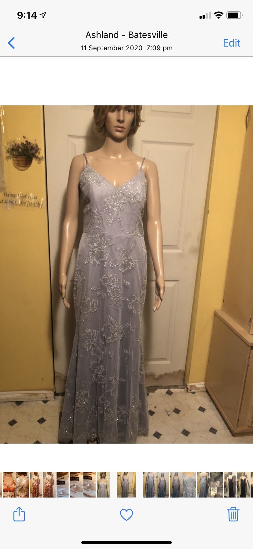 Size 8 Silver Floor Length Maxi on Queenly