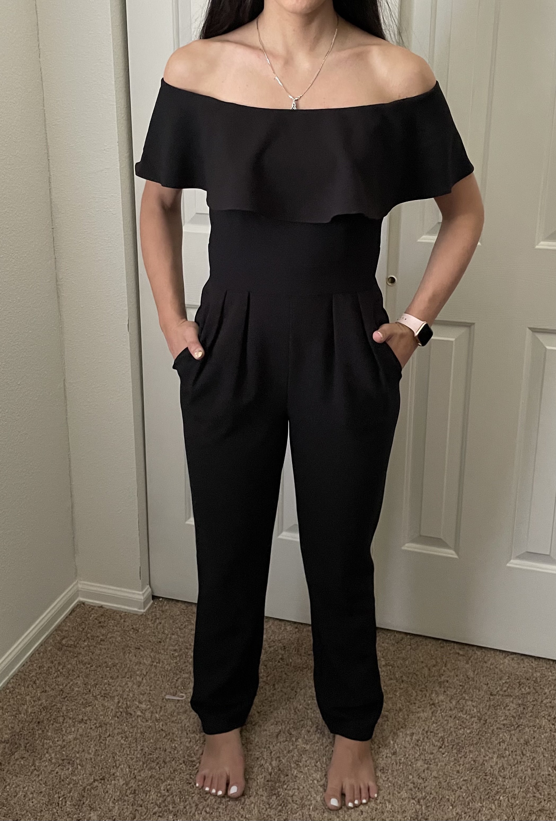 Size 4 Black Formal Jumpsuit on Queenly