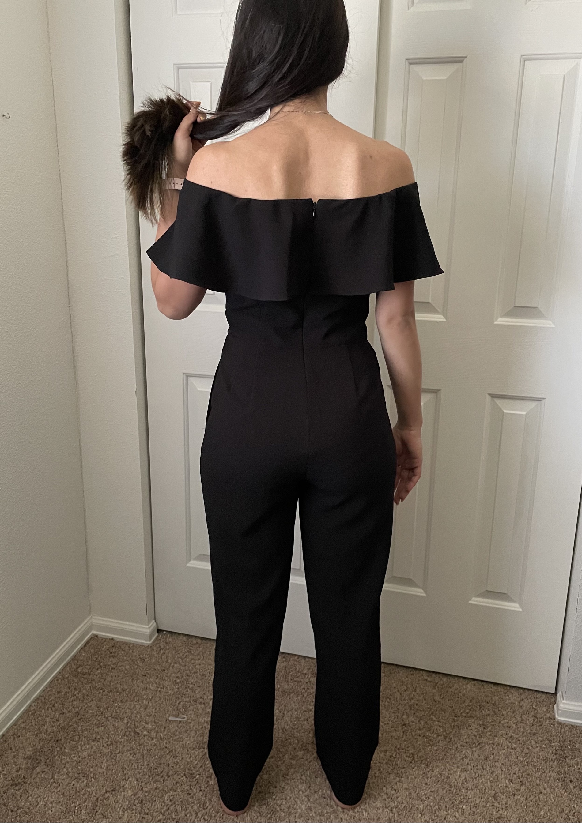 Size 4 Black Formal Jumpsuit on Queenly
