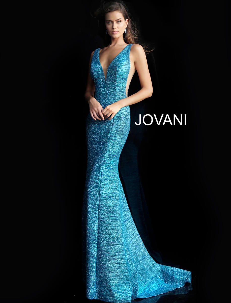 Style 45811 Jovani Blue Size 8 Pageant Tall Height Prom Mermaid Dress on Queenly