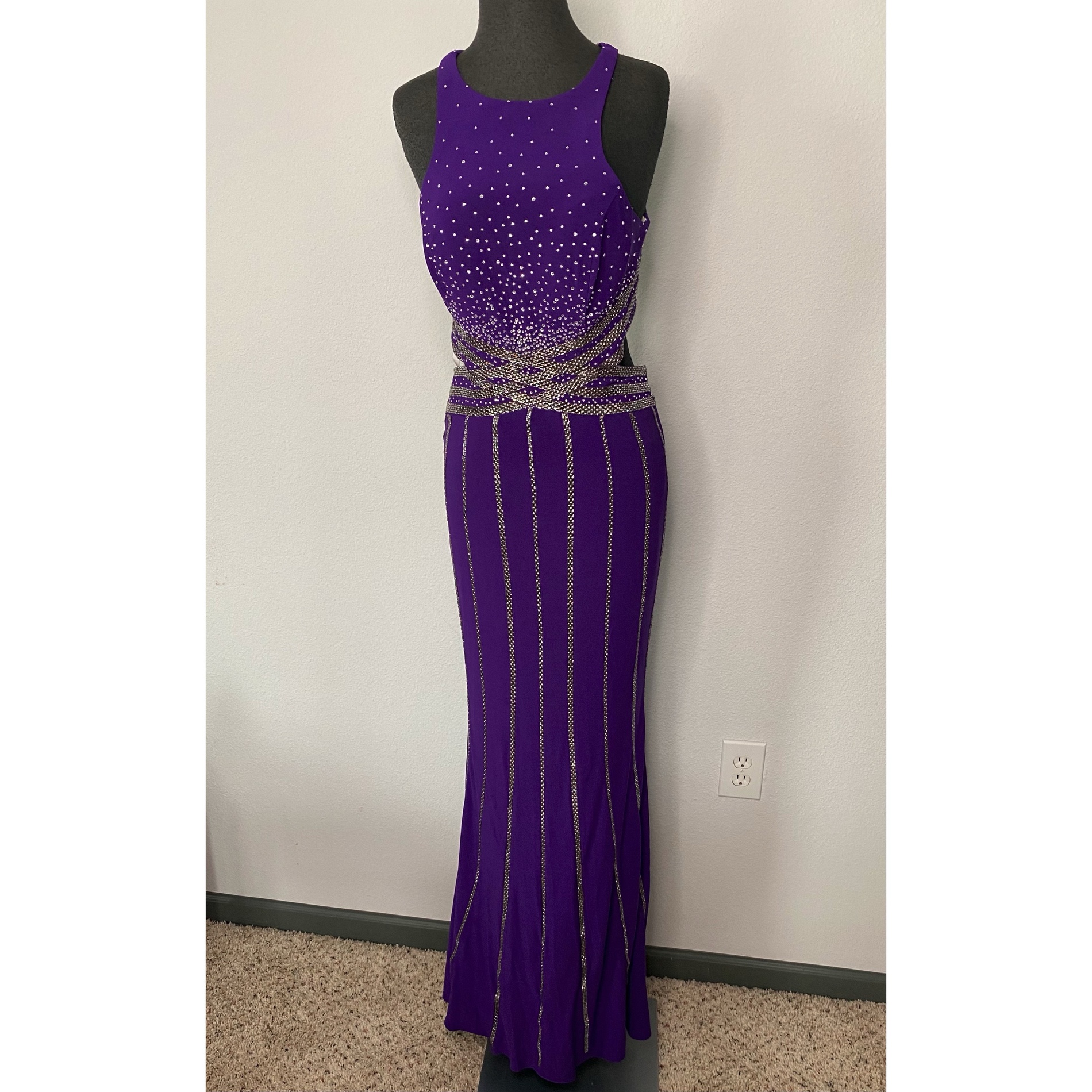 Blush Prom Size 8 Prom Sequined Purple Floor Length Maxi on Queenly