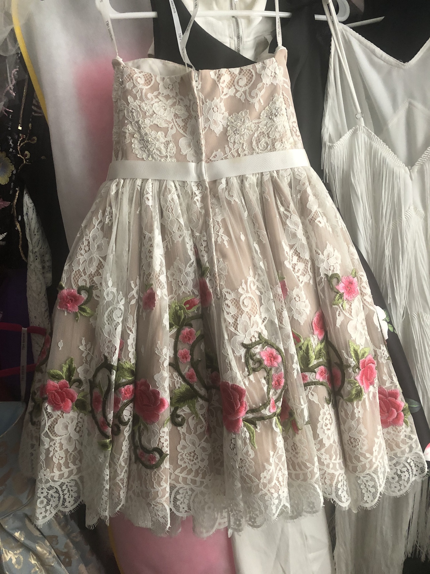 Size 0 Homecoming Strapless Lace White Cocktail Dress on Queenly