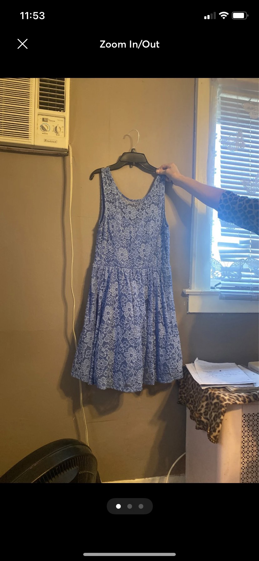 Suzy shiver Size 10 Lace Blue A-line Dress on Queenly