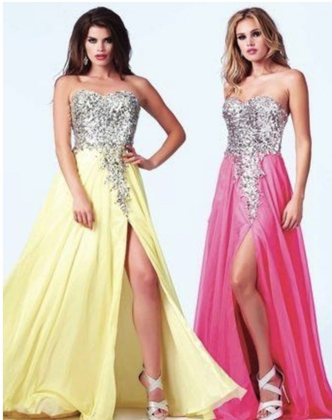Style 85267A Mac Duggal Size 10 Prom Strapless Sequined Hot Pink A-line Dress on Queenly