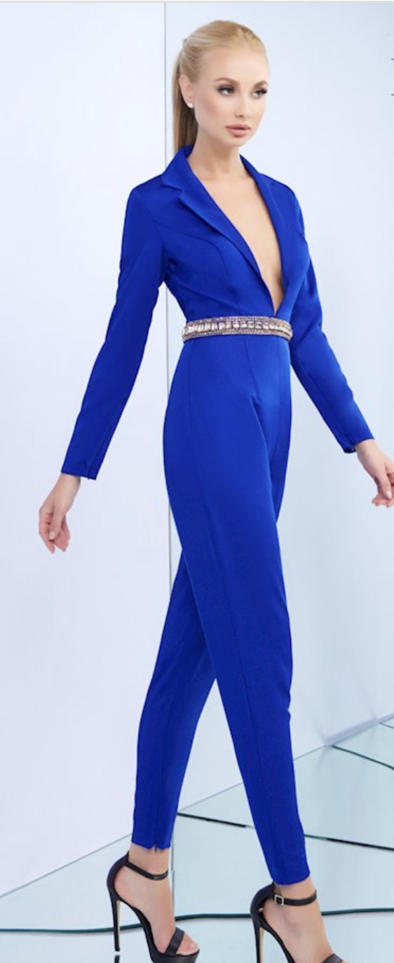 Mac Duggal Size 2 Blue Formal Jumpsuit on Queenly