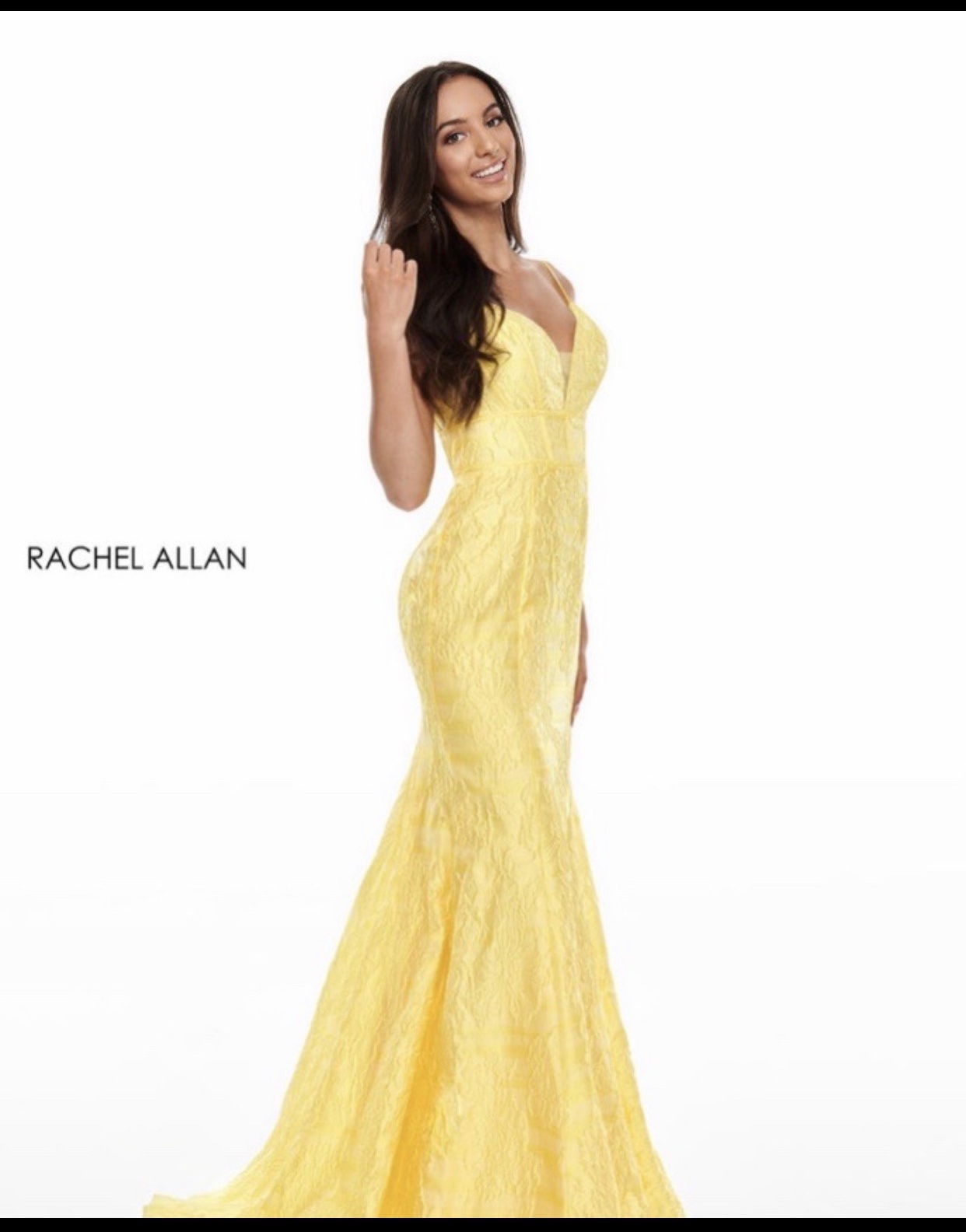 Rachel Allan Size 2 Yellow Mermaid Dress on Queenly