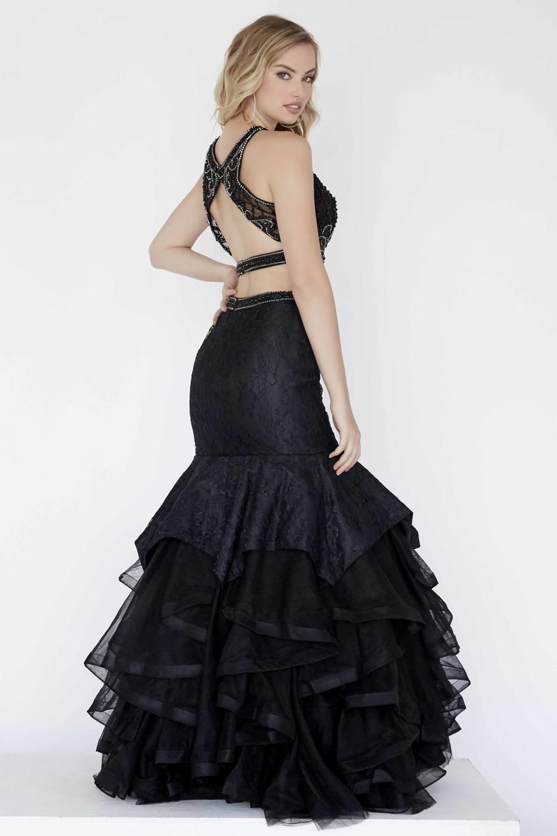 Style 18053 Jolene Size 10 Prom Black Mermaid Dress on Queenly