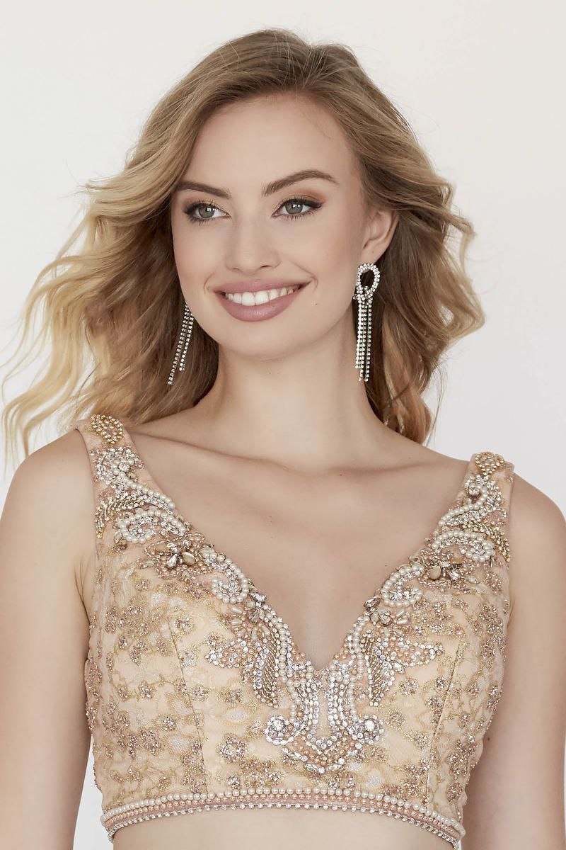 Style 18310 Jolene Size 4 Prom Gold Mermaid Dress on Queenly