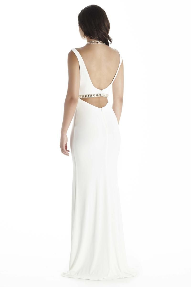 Style 17019 Jolene Size 8 Prom White Floor Length Maxi on Queenly