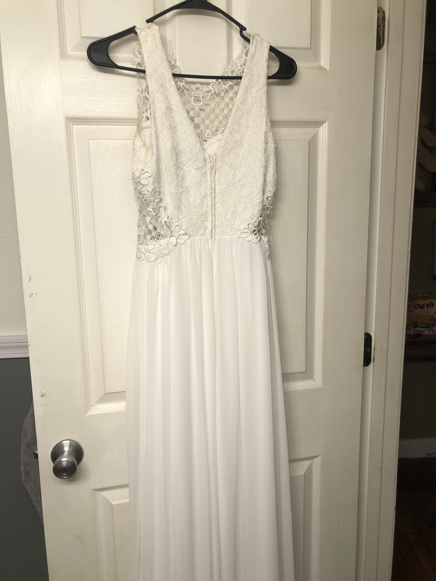 Size 4 White Side Slit Dress on Queenly