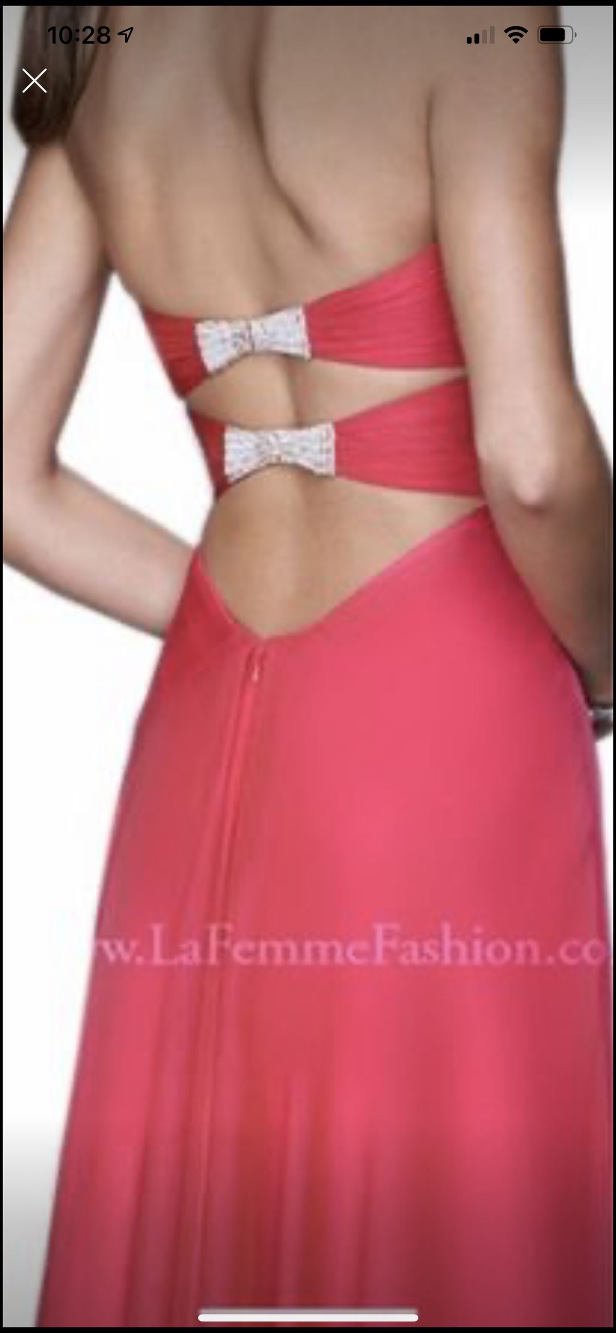 La Femme Size 6 Wedding Guest Red Floor Length Maxi on Queenly