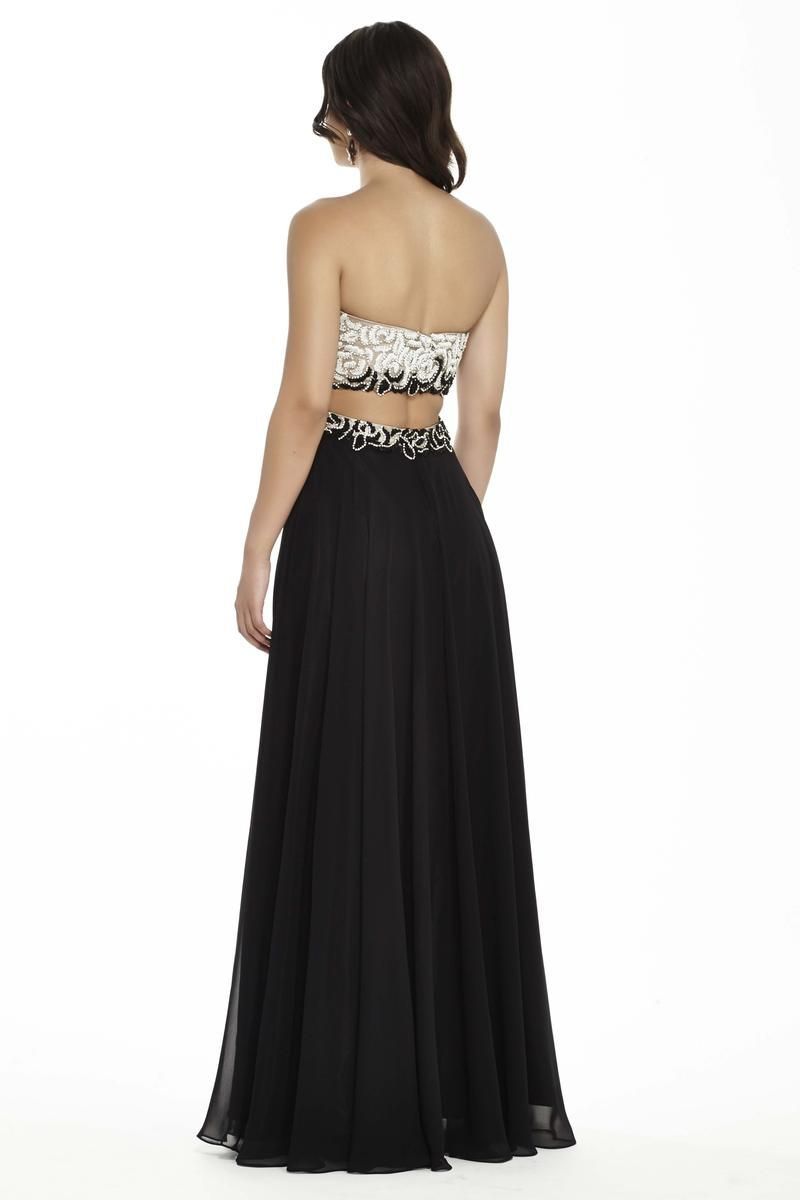 Style 17093 Jolene Size 6 Prom Strapless Black Mermaid Dress on Queenly