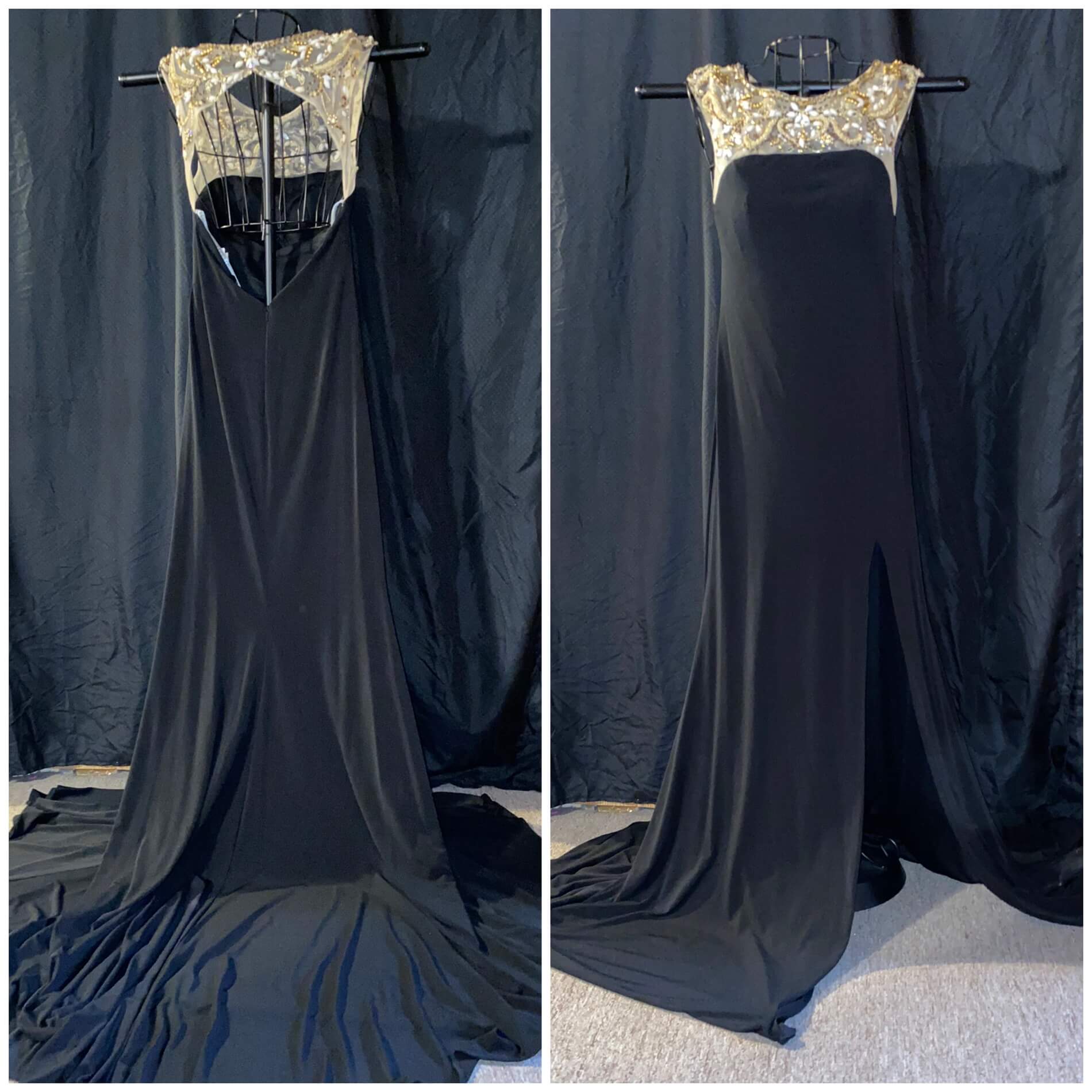 Lucci Lu Size 6 Prom Sequined Black Floor Length Maxi on Queenly