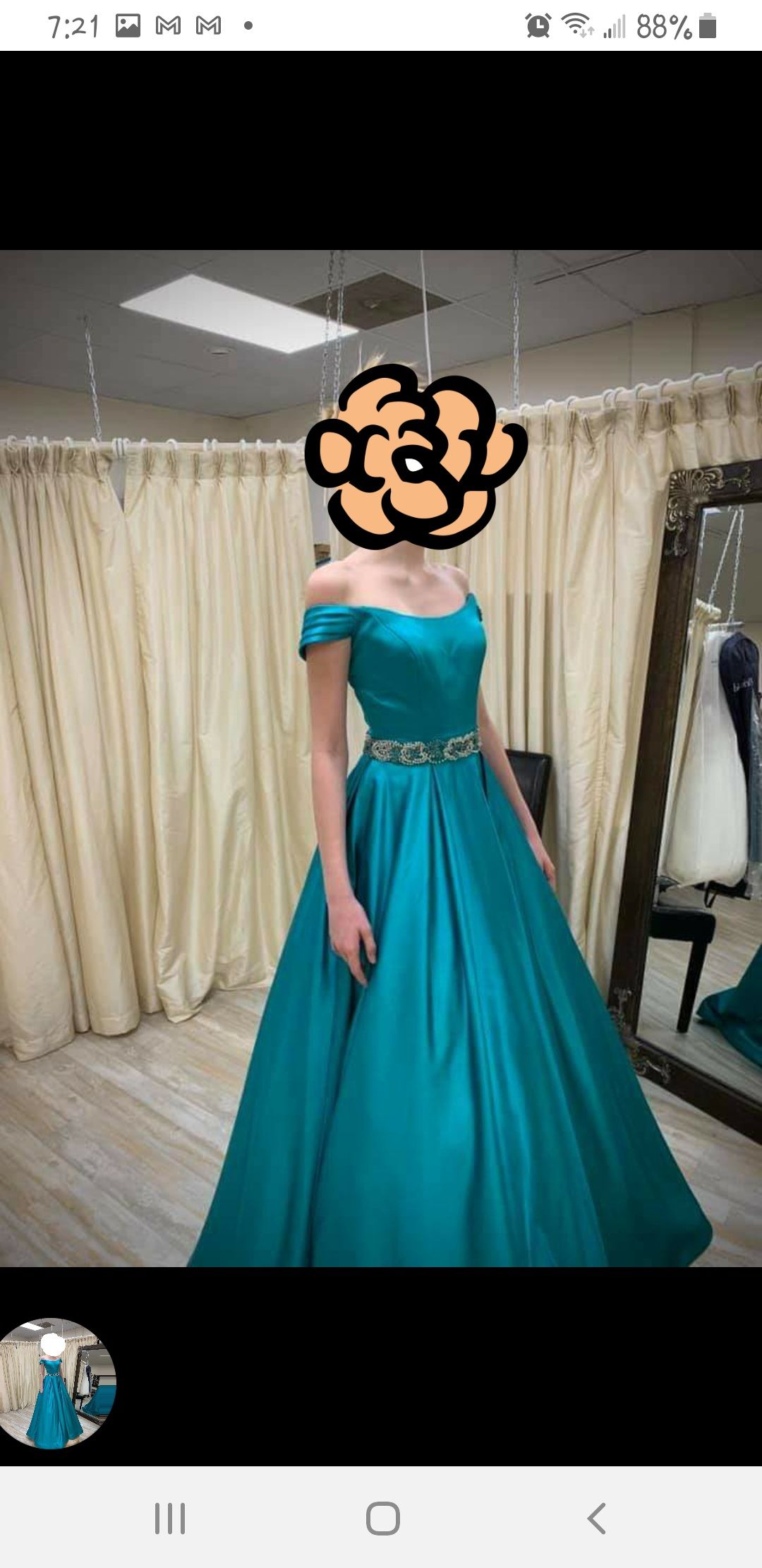Sherri Hill Size 0 Prom Off The Shoulder Blue Ball Gown on Queenly
