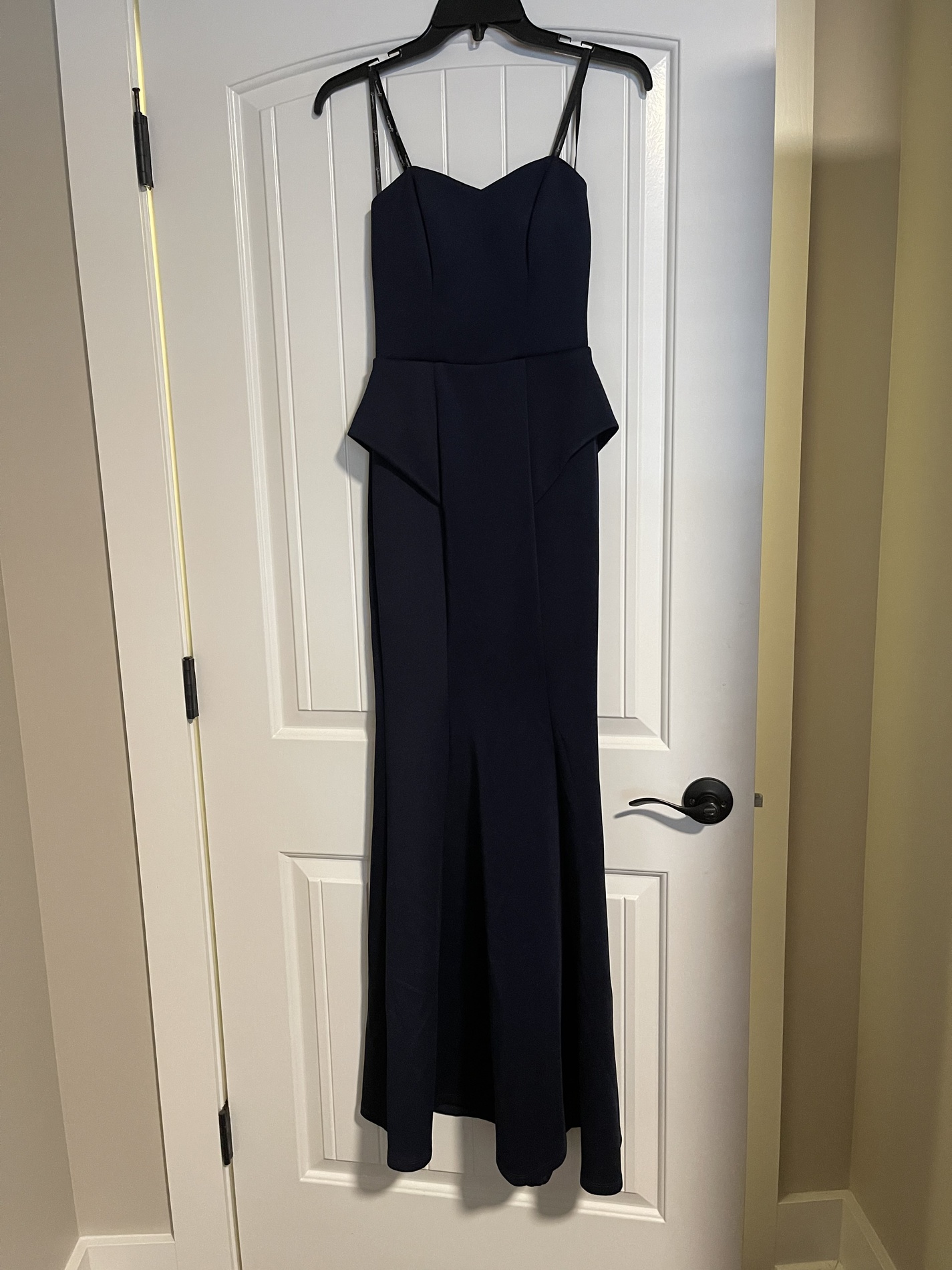 Speechless Size 0 Prom Strapless Navy Blue Floor Length Maxi on Queenly