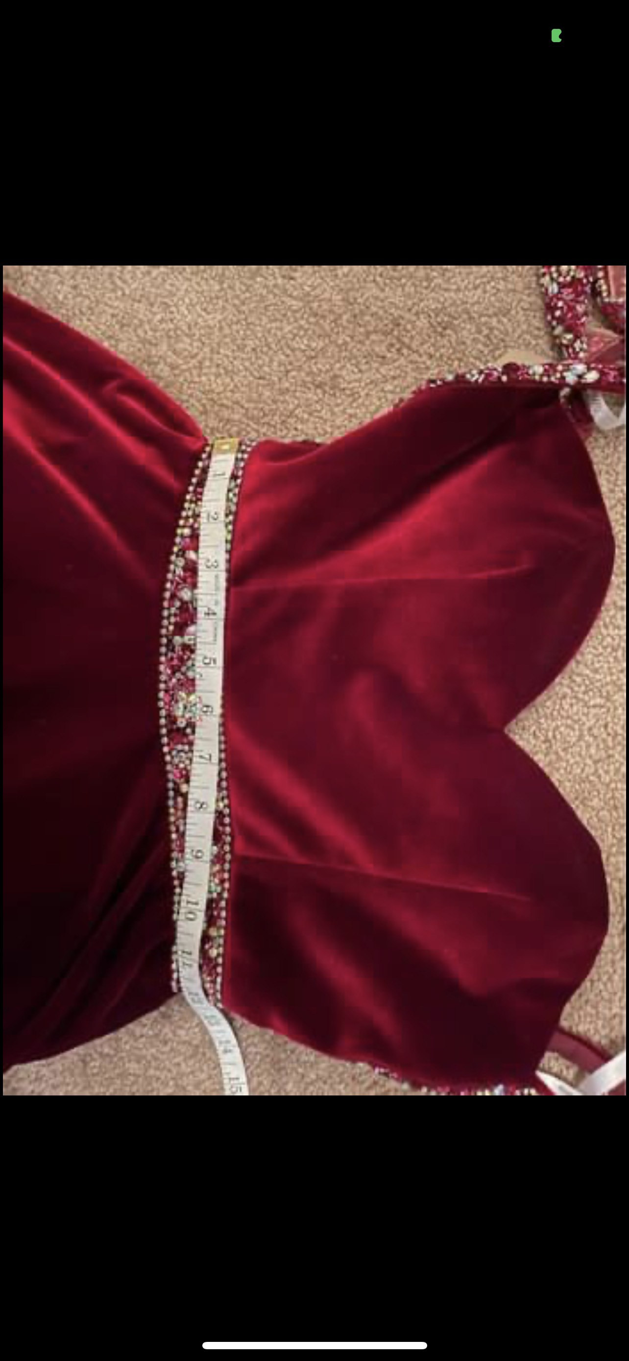 Size 6 Prom Velvet Burgundy Red Ball Gown on Queenly