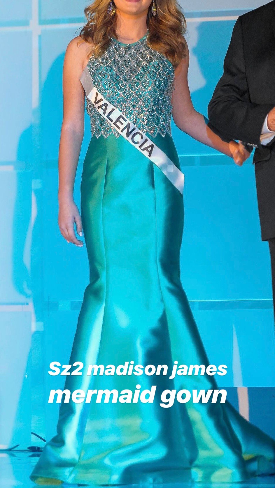 Madison James Size 2 Pageant Satin Green Mermaid Dress on Queenly
