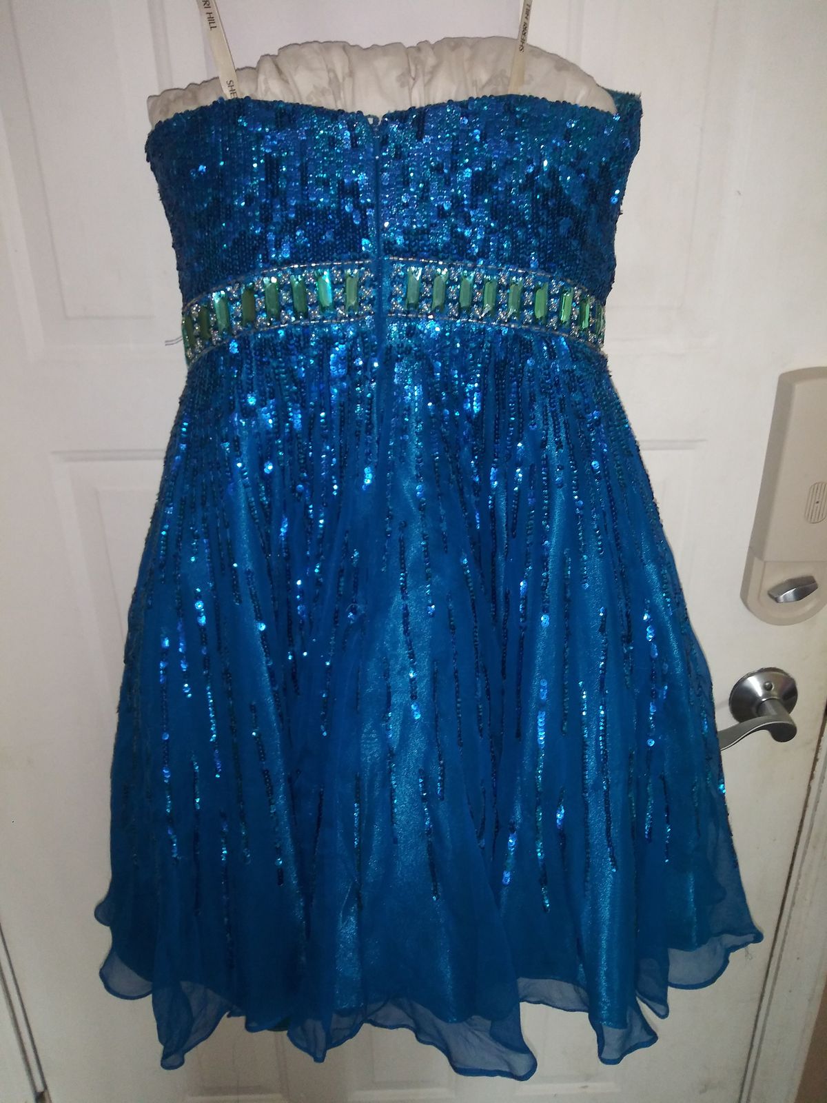 Sherri Hill Size 0 Homecoming Strapless Royal Blue Cocktail Dress on Queenly