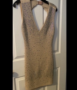 Wow Couture Size 8 Nightclub Nude Cocktail Dress on Queenly