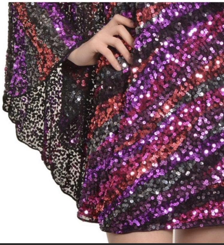Size 4 Nightclub Long Sleeve Multicolor Cocktail Dress on Queenly
