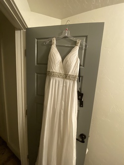 Size 4 Pageant White Floor Length Maxi on Queenly