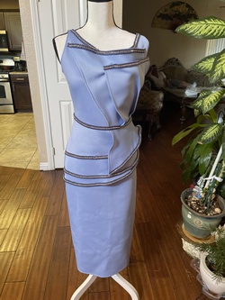 Size 8 Wedding Guest Light Blue Cocktail Dress on Queenly