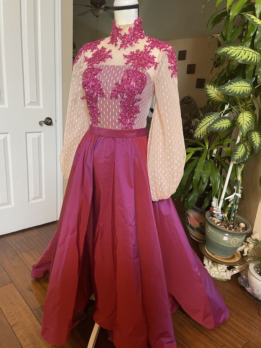 Size 6 Pink Dress With Train on Queenly