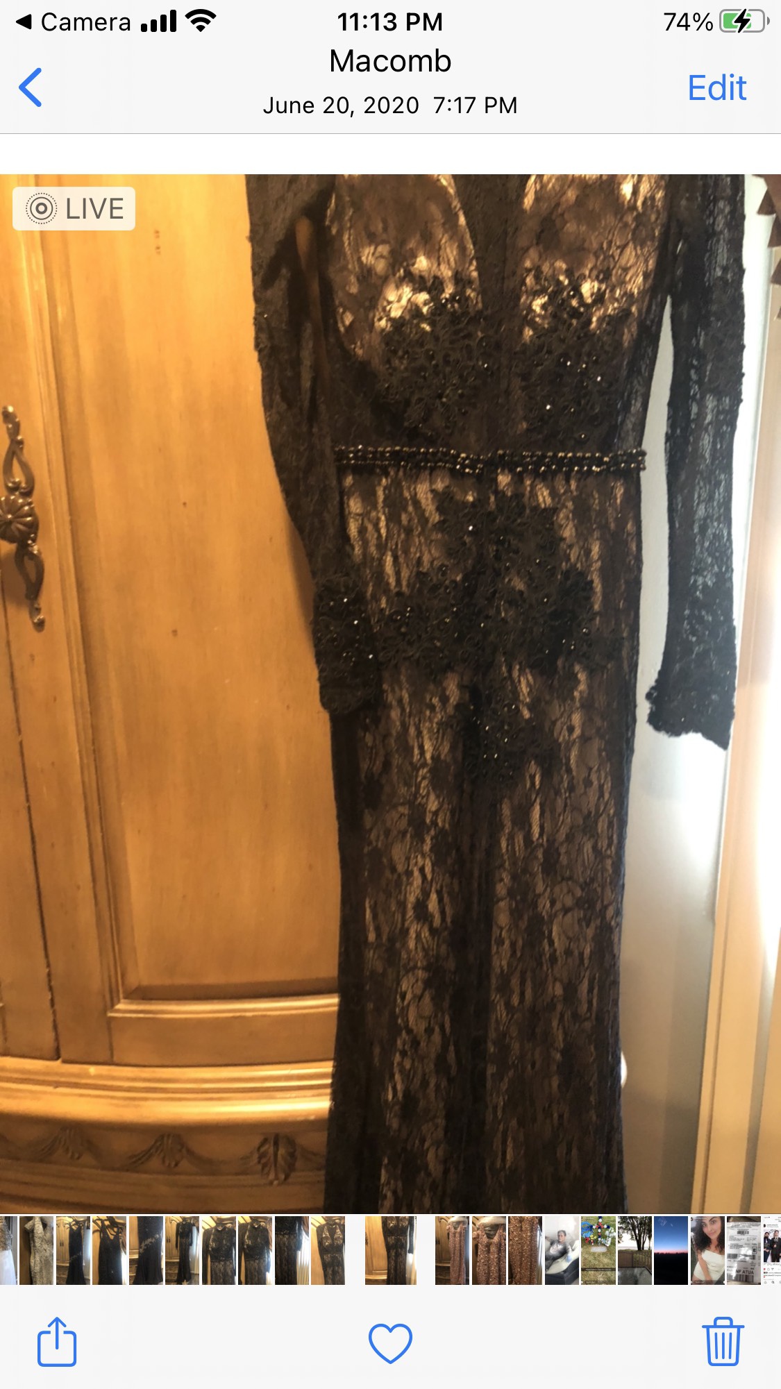 Size 8 Lace Black Floor Length Maxi on Queenly
