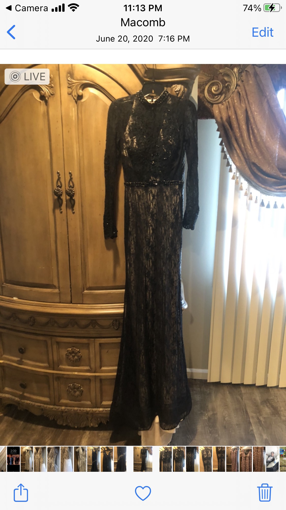 Size 8 Lace Black Floor Length Maxi on Queenly