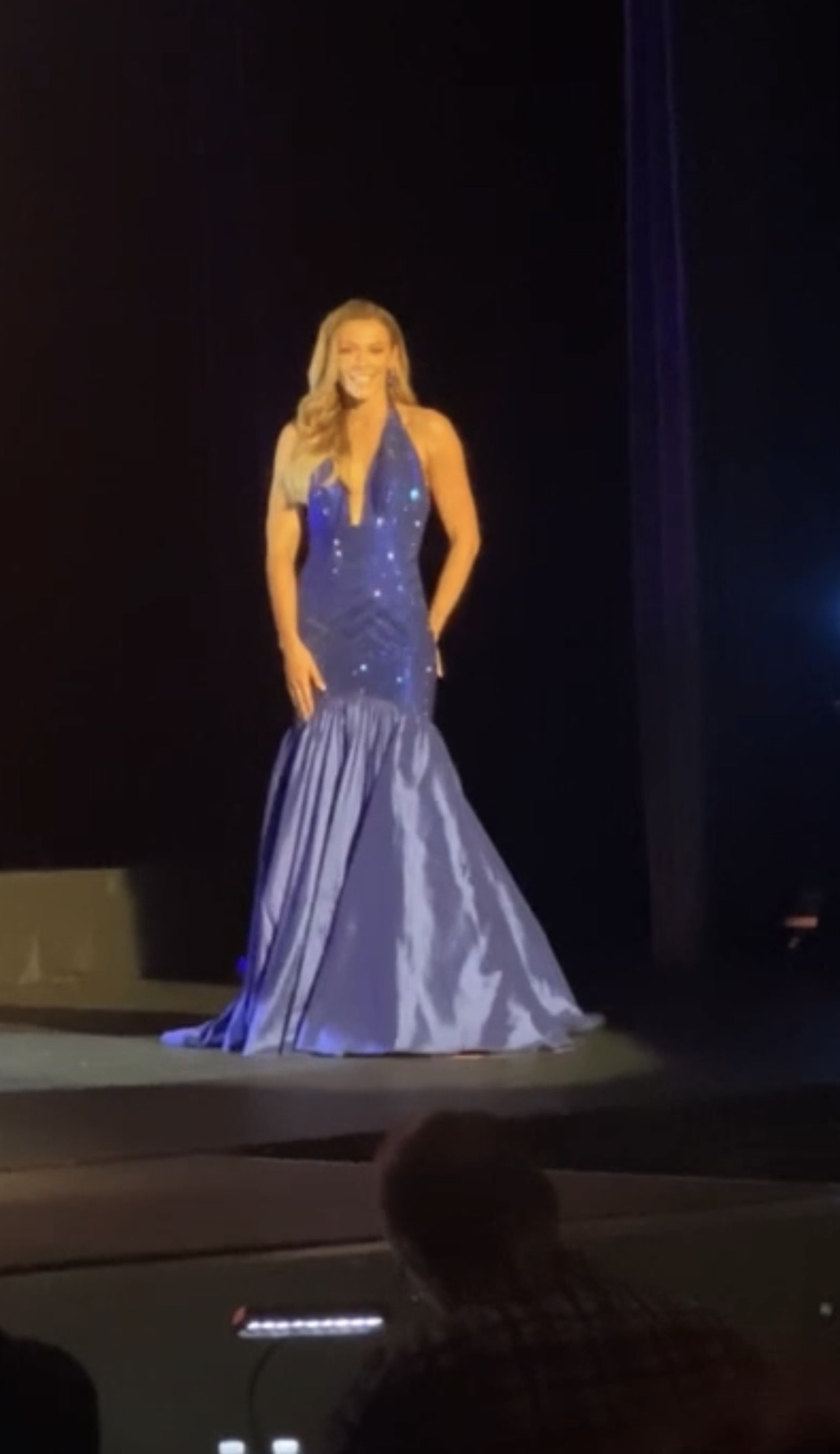 Size 4 Pageant Blue Mermaid Dress on Queenly