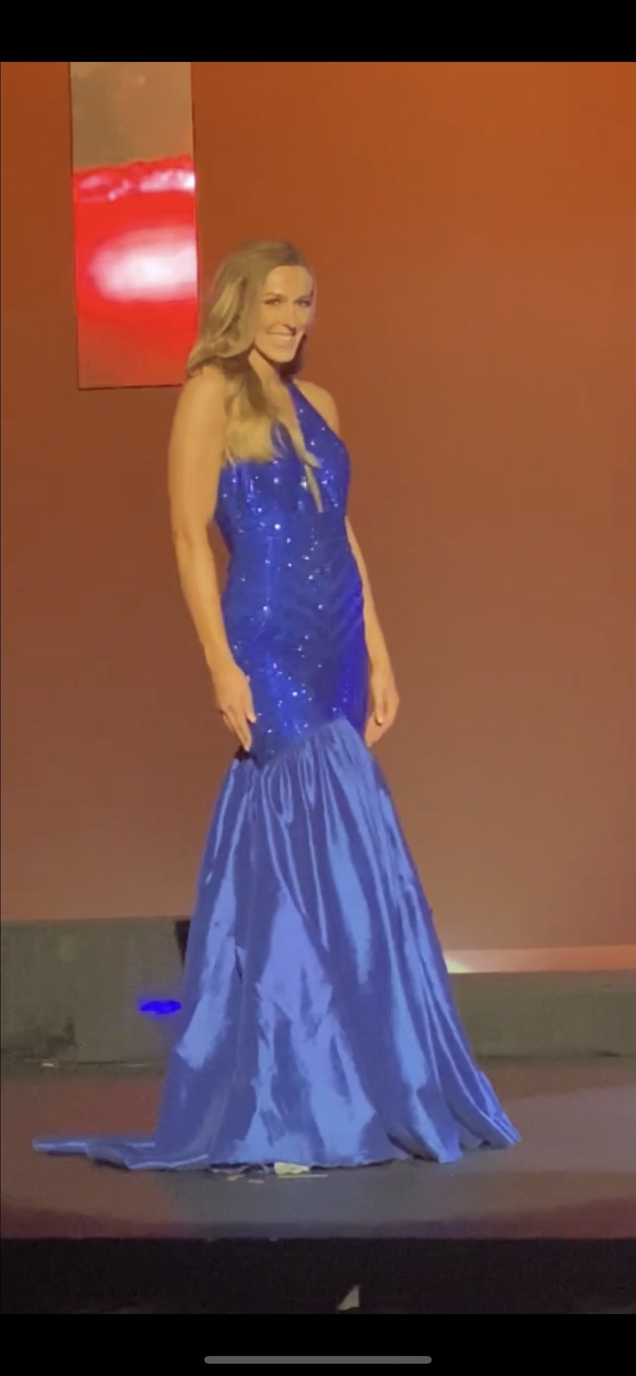 Size 4 Pageant Blue Mermaid Dress on Queenly
