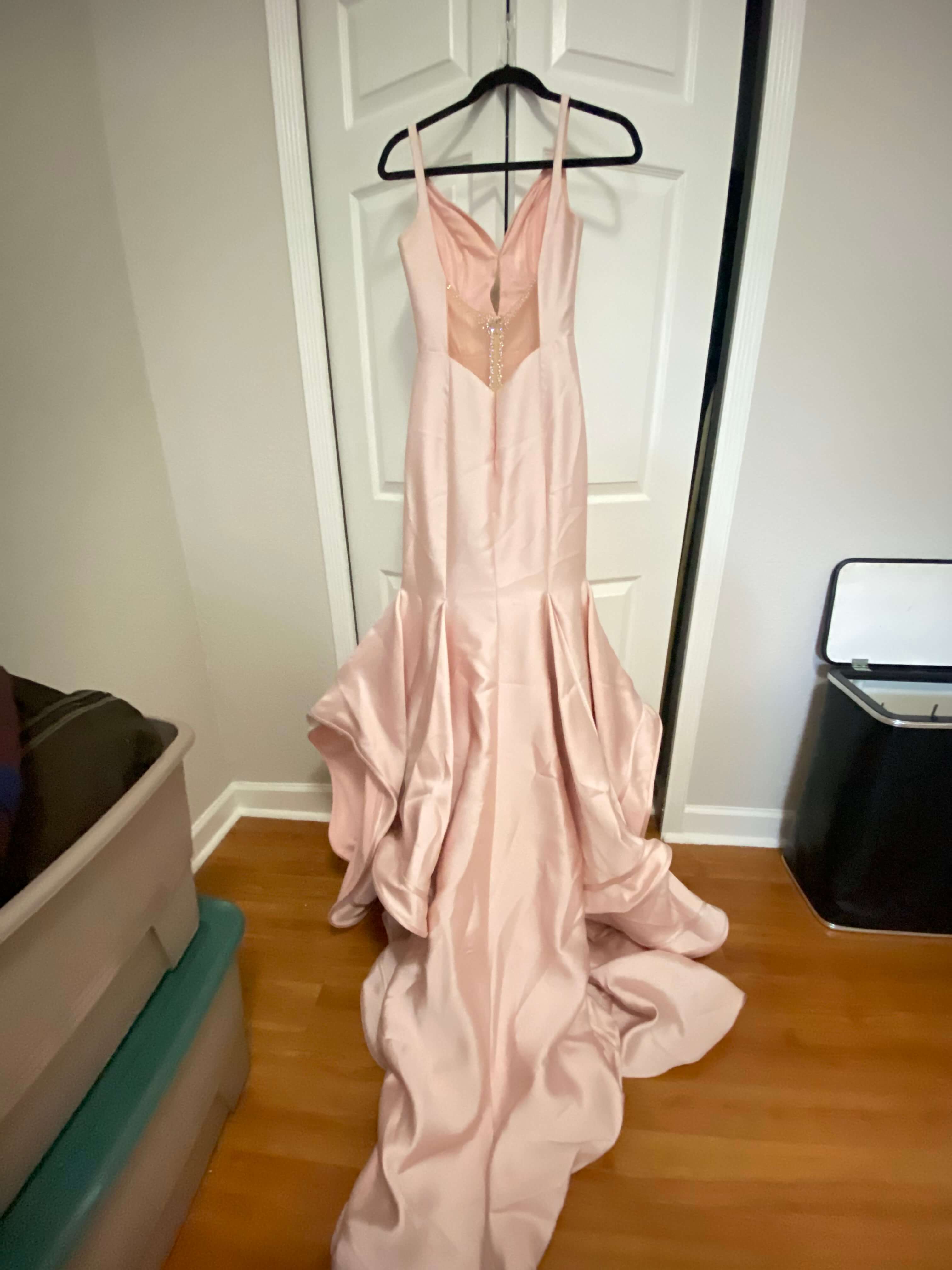 Mac Duggal Size 4 Pageant Light Pink Mermaid Dress