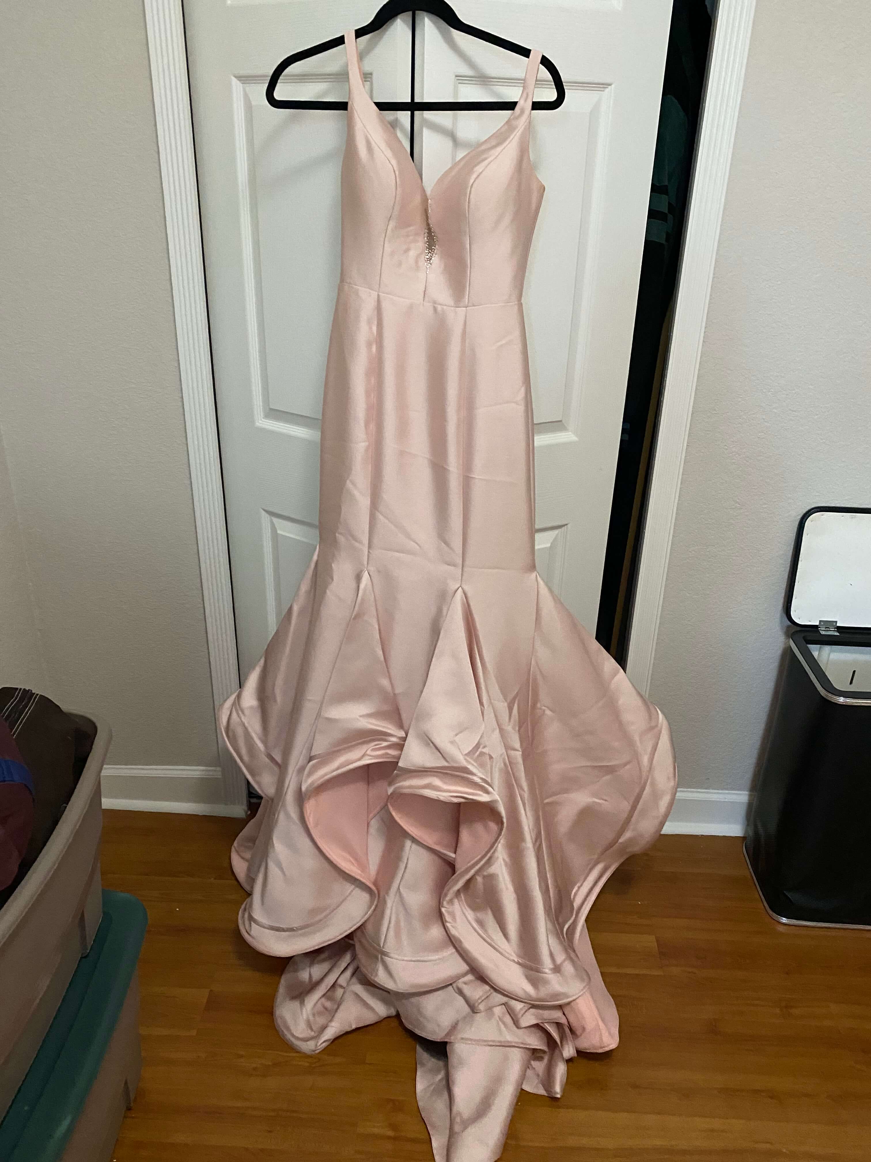 Mac Duggal Size 4 Pageant Light Pink Mermaid Dress on Queenly
