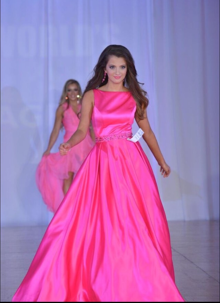 Sherri Hill Size 0 Prom High Neck Sequined Hot Pink Ball Gown on Queenly