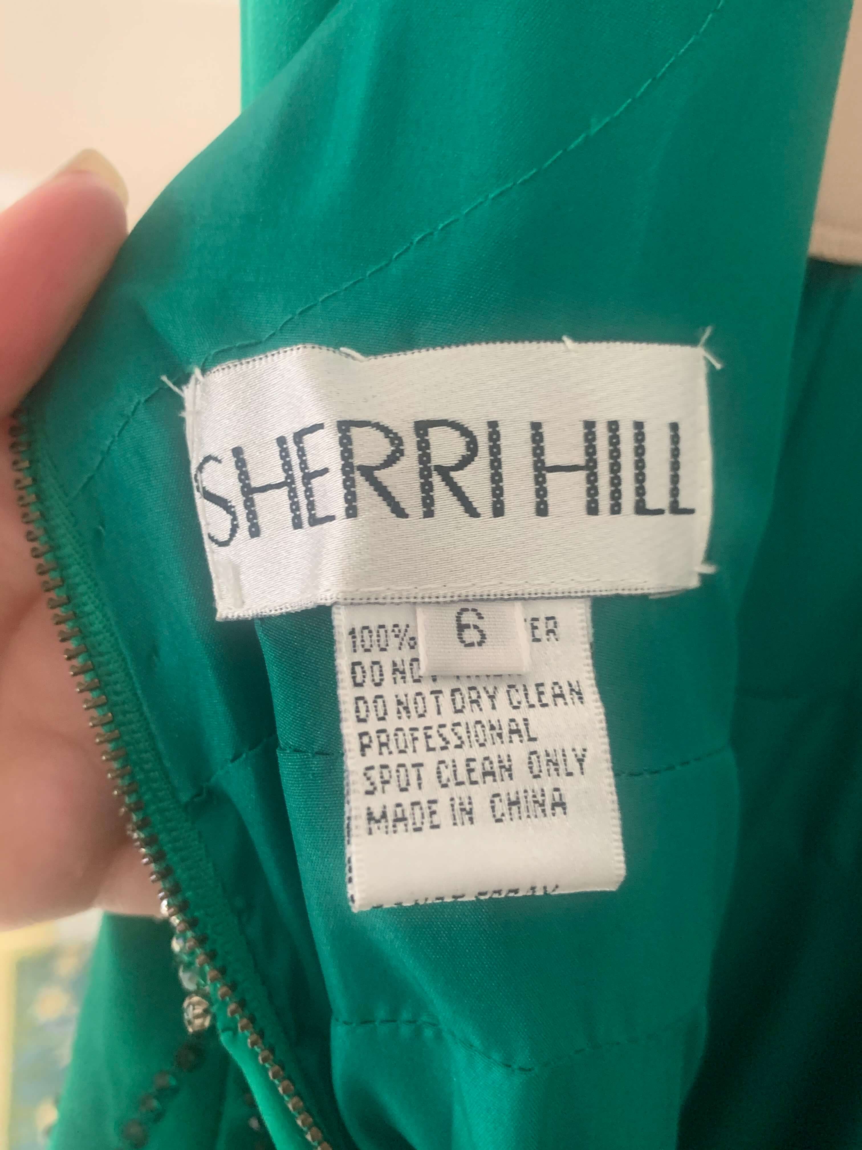 Sherri Hill Green Size 6 Prom Ball gown on Queenly