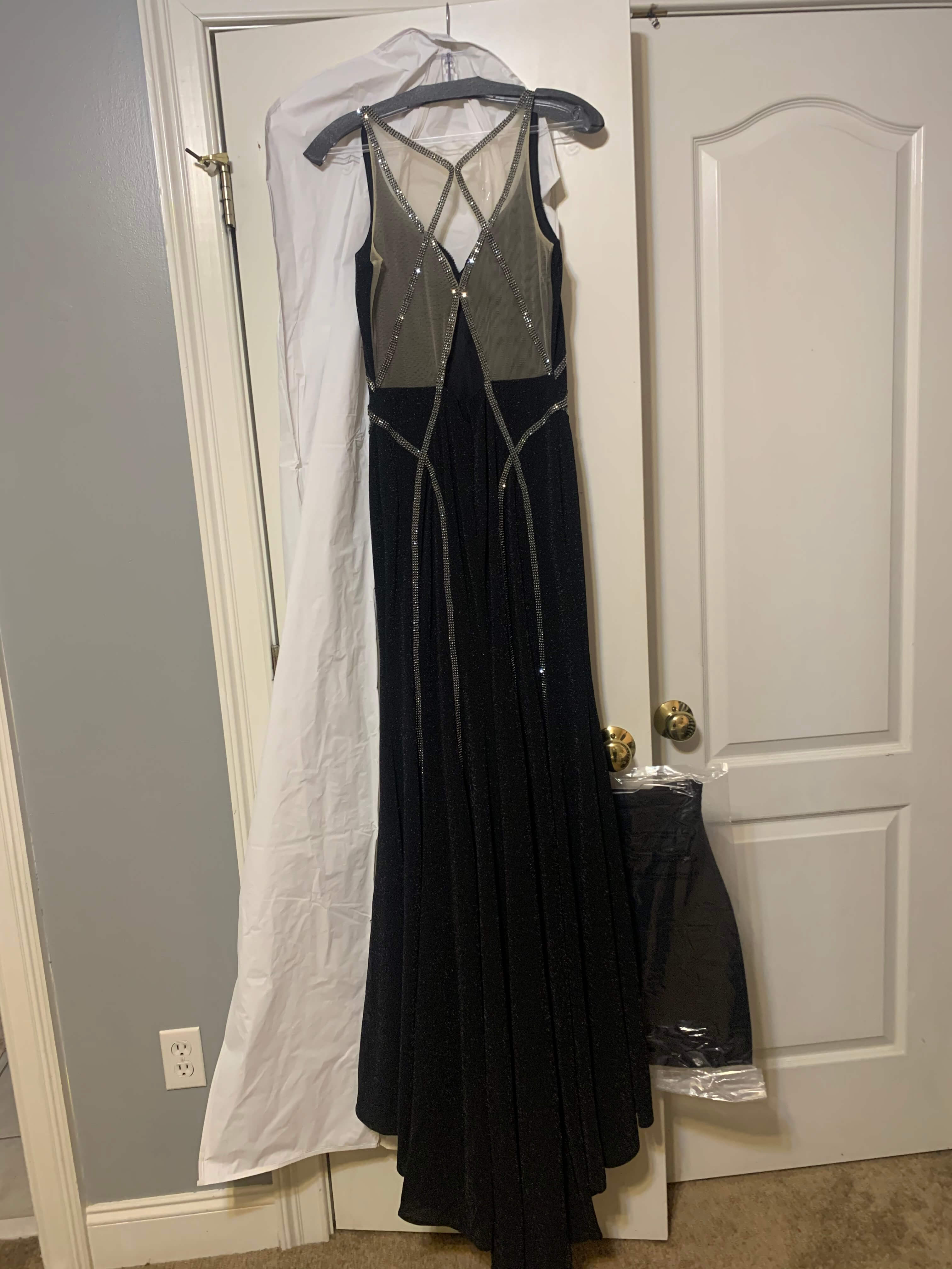 Size 6 Prom Black Dress With Train on Queenly