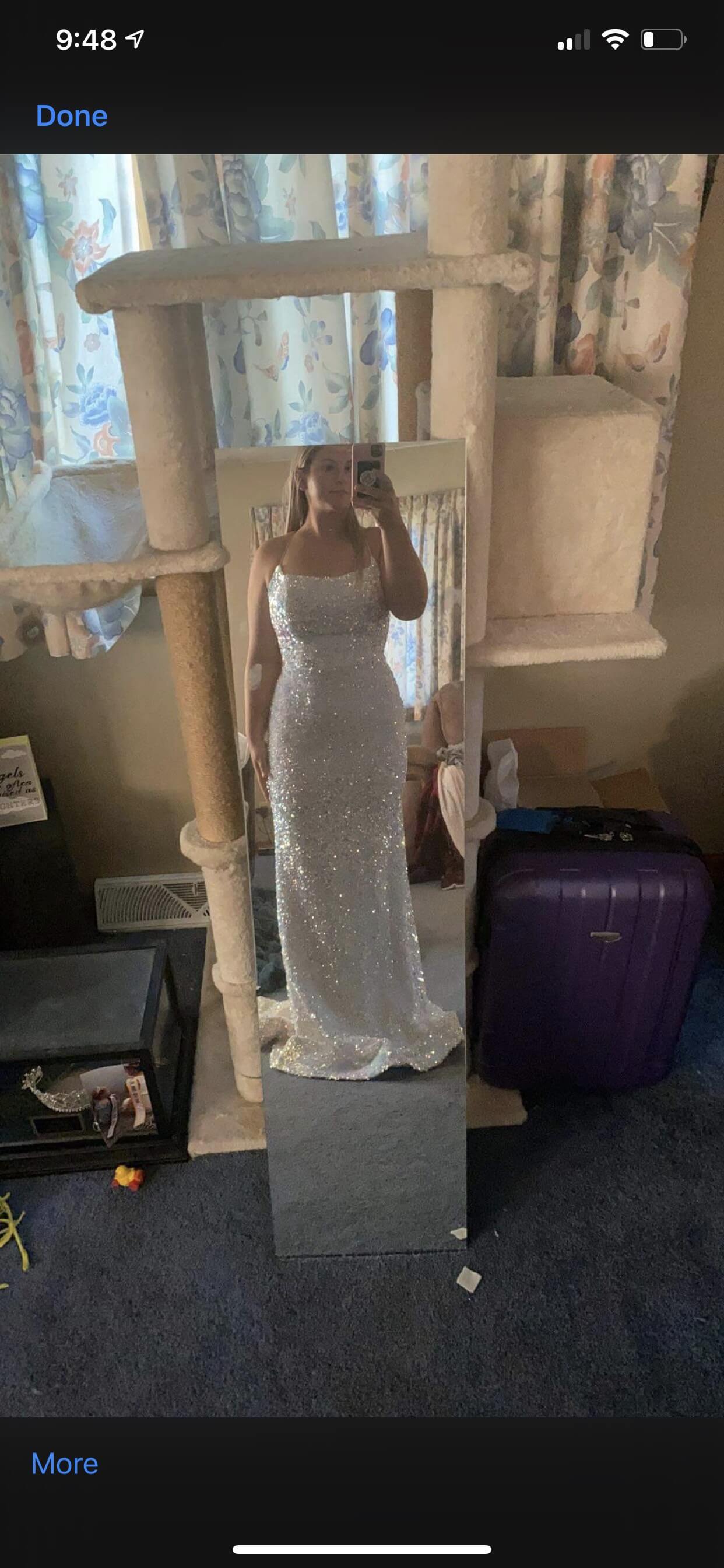 Size 10 Prom White Mermaid Dress on Queenly