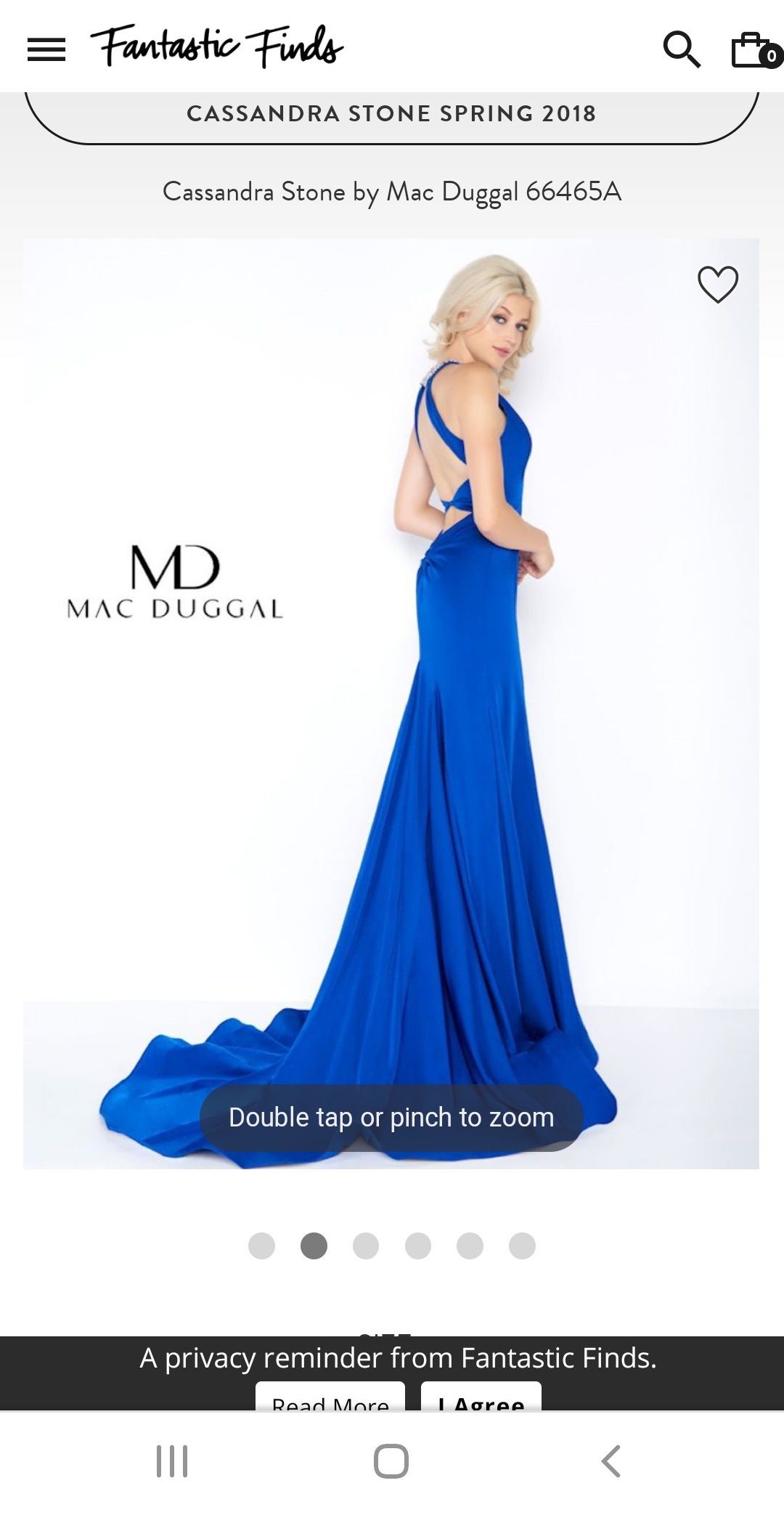 Mac Duggal Size 2 Prom Plunge Sequined Royal Blue Ball Gown on Queenly