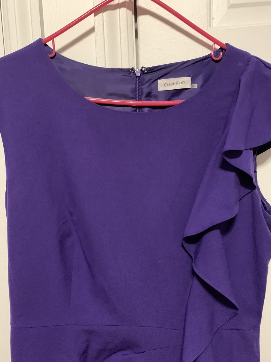 Calvin Klein Size 10 Purple Cocktail Dress on Queenly