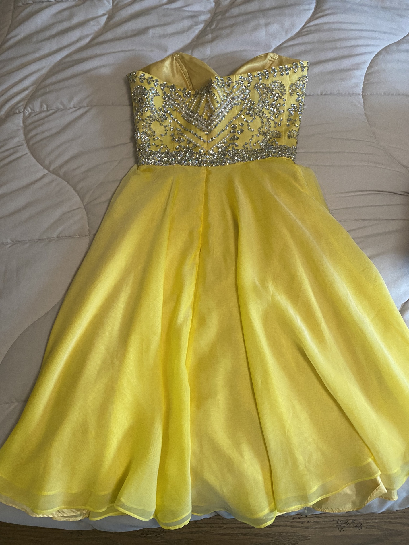 Sherri Hill Yellow Size 2 Tall Height Cocktail Dress on Queenly