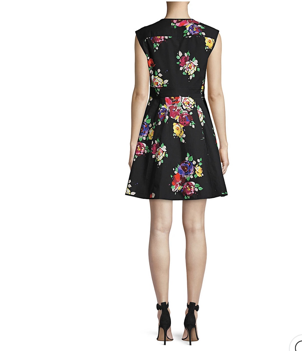 Kate Spade Size 0 Floral Black Mermaid Dress on Queenly