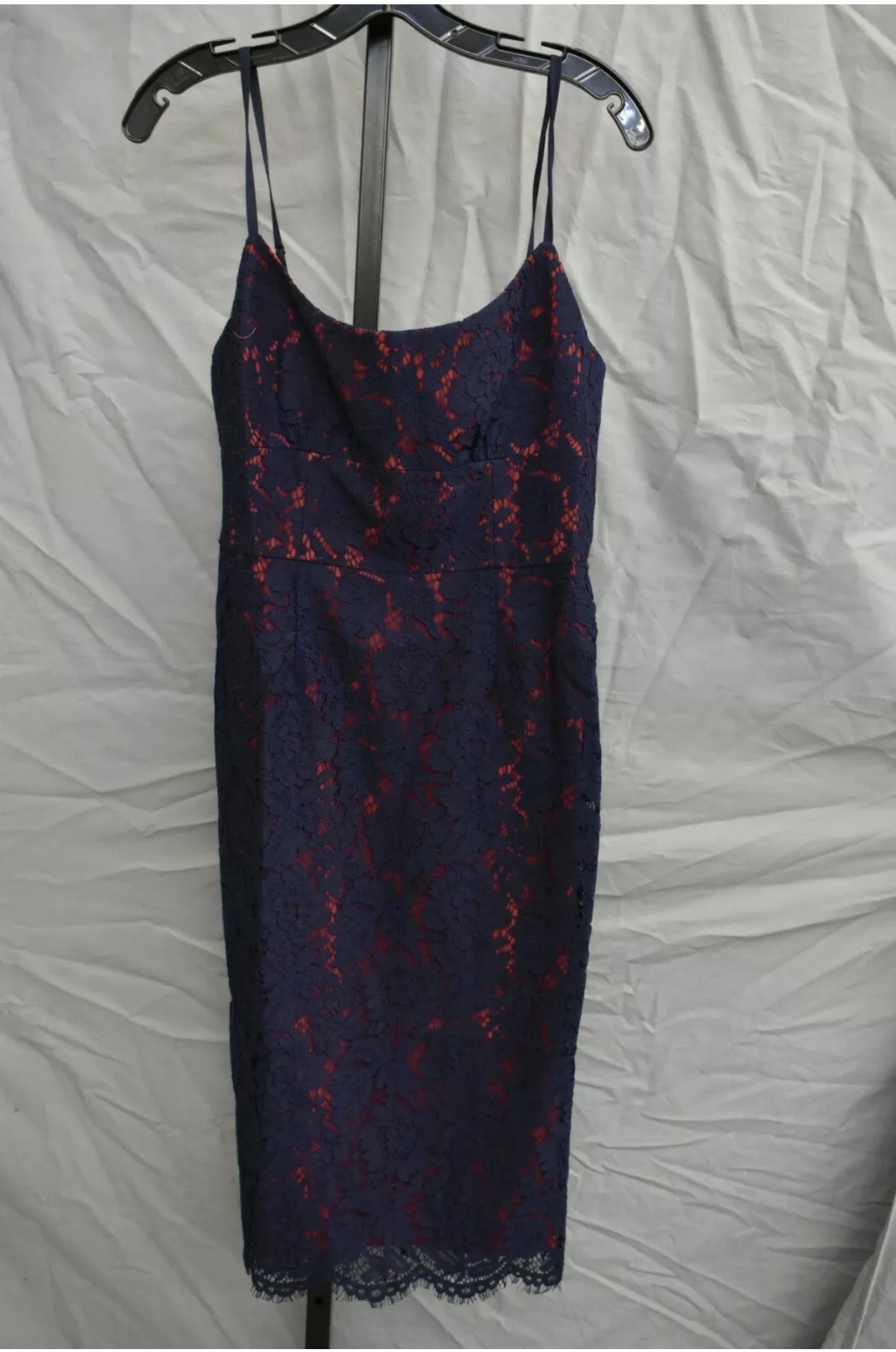BCBGMaxAzria Blue Size 8 Side Slit Tall Height Fitted Straight Dress on Queenly