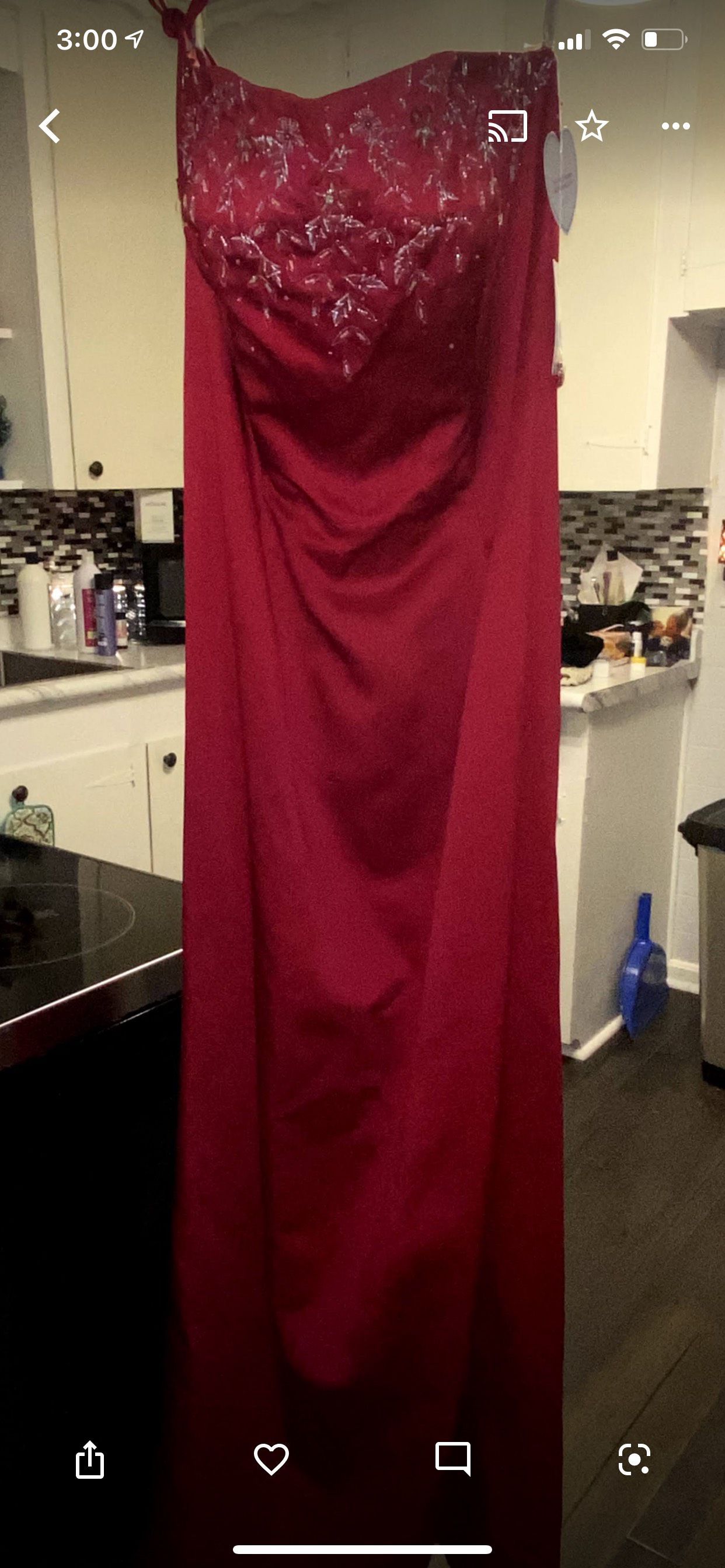 Size 10 Red Floor Length Maxi on Queenly