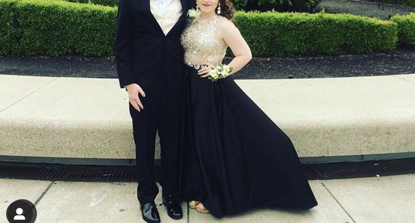 Size 10 Prom Black Ball Gown on Queenly