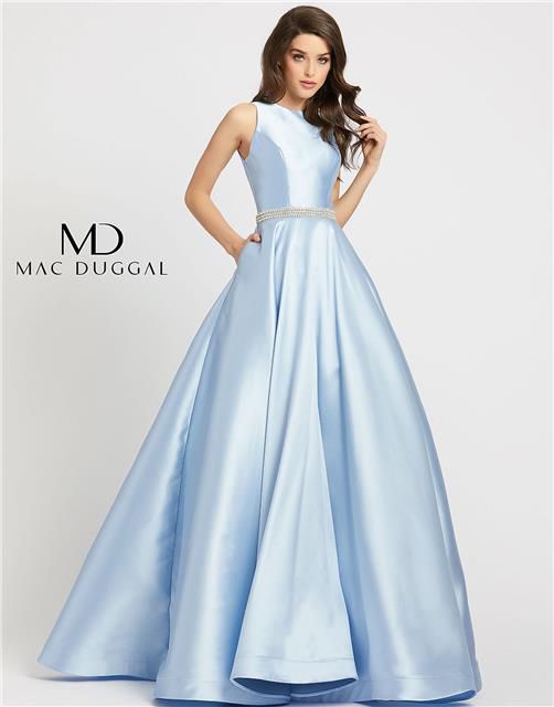 Style 55237 Mac Duggal Size 0 Prom Light Blue Ball Gown on Queenly