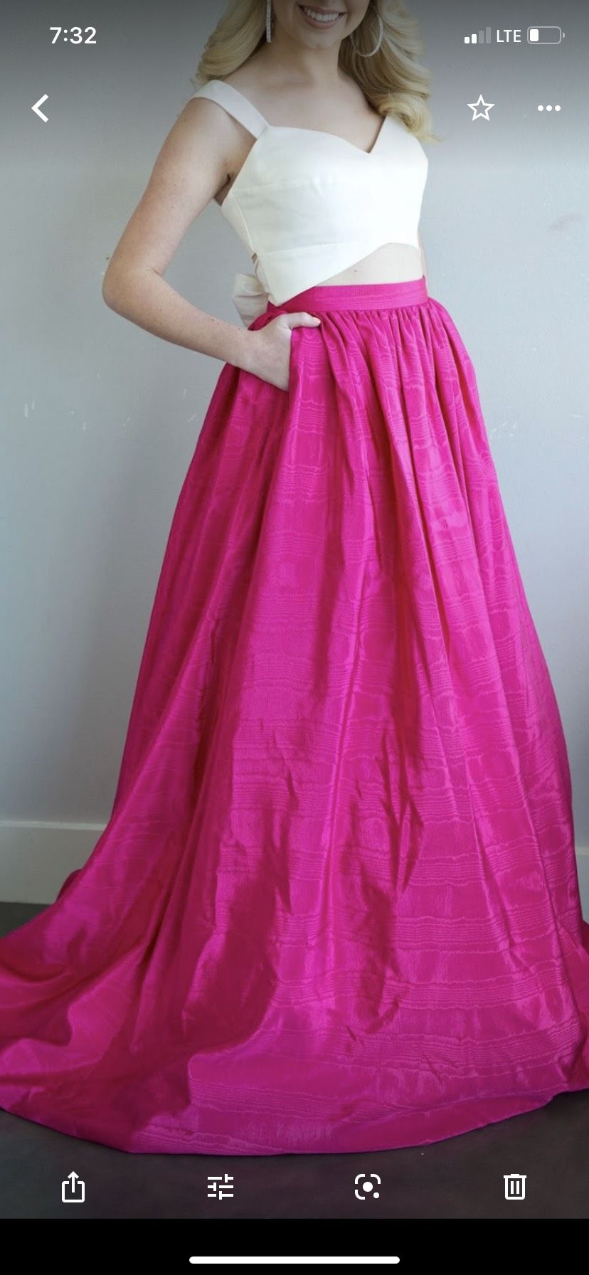 Sherri Hill Size 4 Prom Hot Pink Ball Gown on Queenly