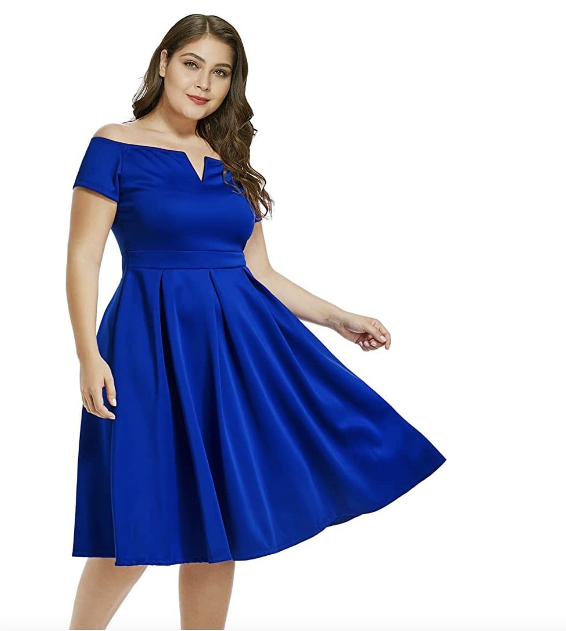 Style B07BPXV9LM Lalagen Blue Size 14 Navy Spandex Tall Height Cocktail Dress on Queenly