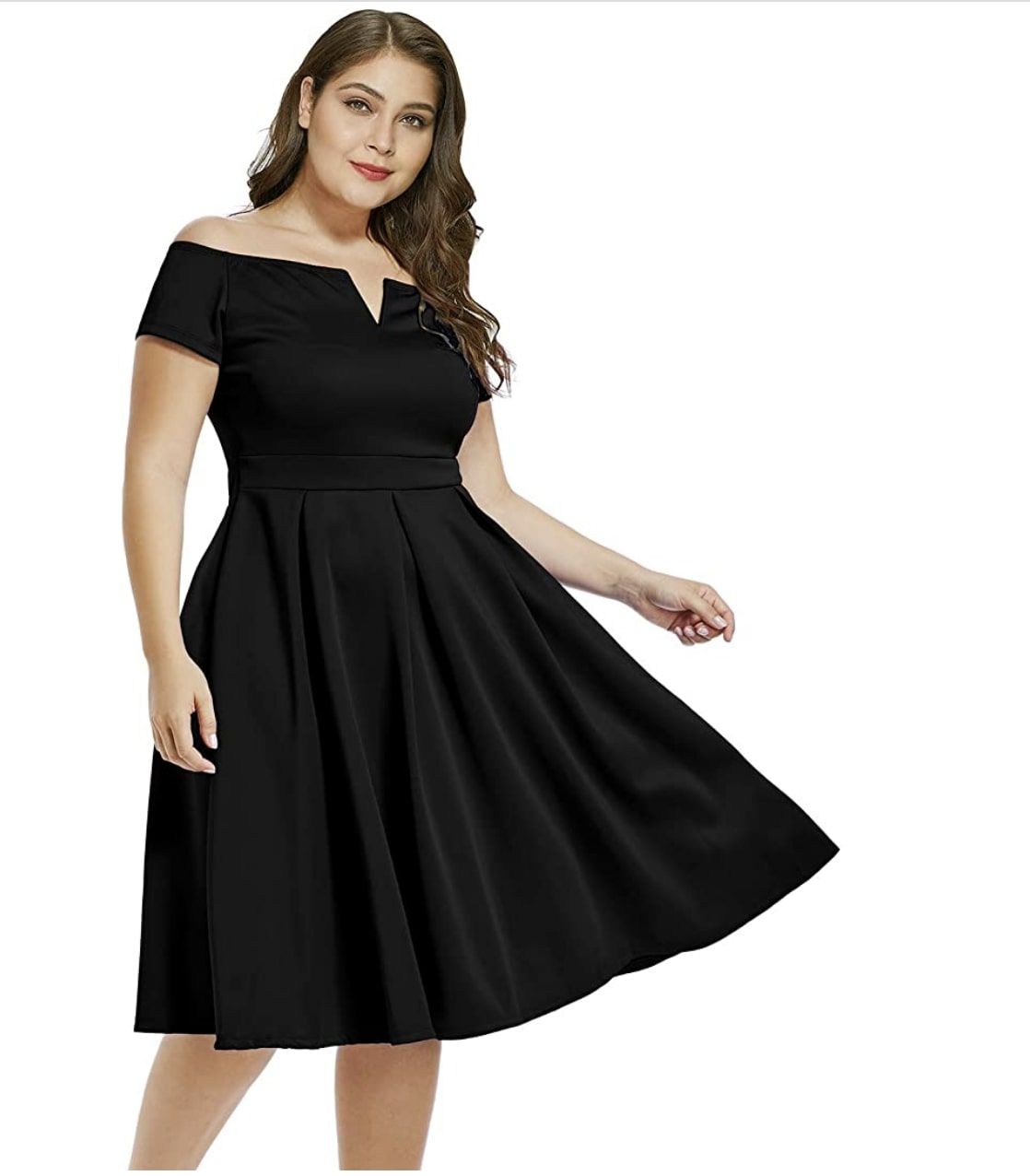 Style B07BPXV9LM Lalagen Black Size 16 Spandex Tall Height Cocktail Dress on Queenly
